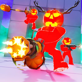 Official Nosniy Games Halloween-themed RIVALS artwork with pumpkin-headed fighters