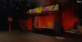 Scary Shawarma Kiosk nighttime scene used as source-game context for The Inspector comparison