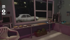 Scary Shawarma Kiosk counter and preparation area in the horror game