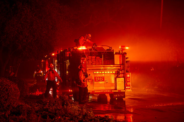 Archive image of Los Angeles County Fire Department resources during an earlier wildfire response; not the October 2026 Bryson Fire.