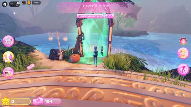 Archival Dress To Impress Halloween lobby with a glowing portal, used as a seasonal reference image for a Roblox Halloween weekend guide