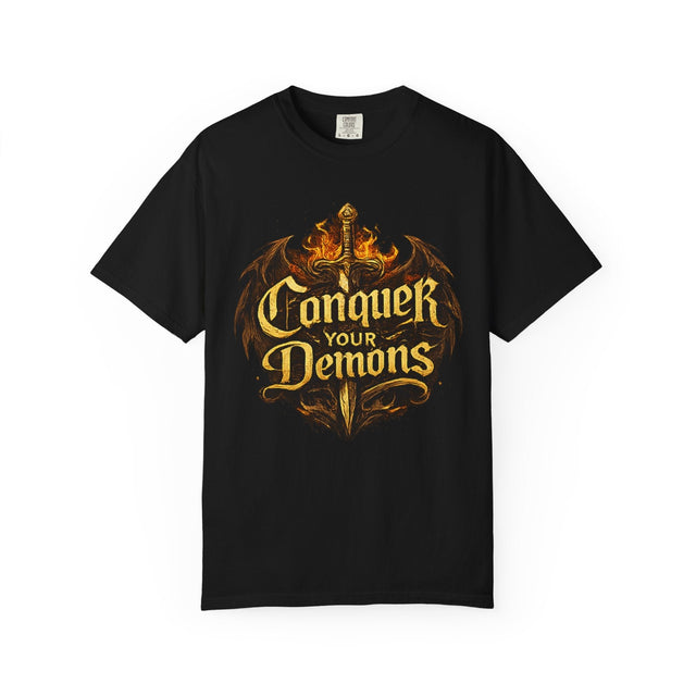 Conquer Your Demons Tees and the Darker Side of Motivational Graphics