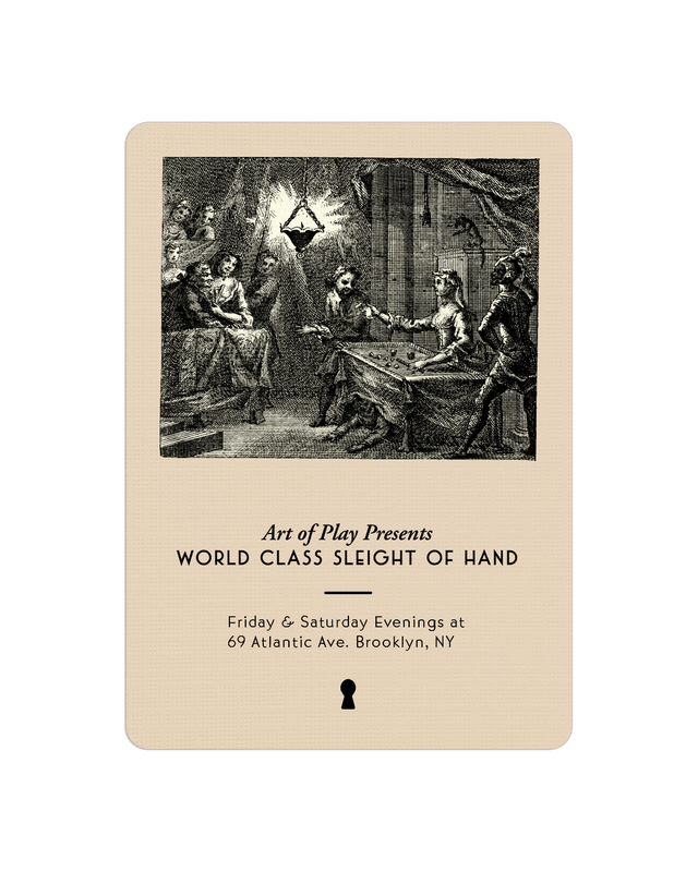 Art of Play 69 Atlantic close-up magic theater promotional playing card