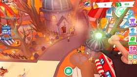 Adopt Me Halloween event hub with pumpkins, haunted buildings and an orange autumn atmosphere