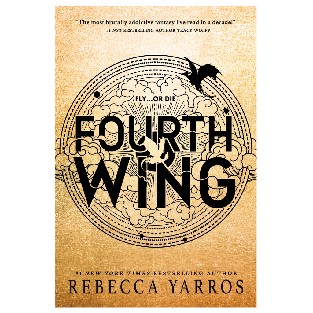 Fourth Wing by Rebecca Yarros book cover for coverage of the Prime Video adaptation