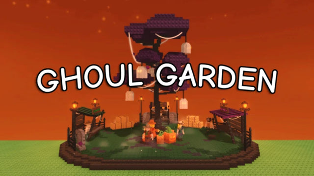 Grow a Garden Ghoul Garden Halloween event with pumpkins and lanterns