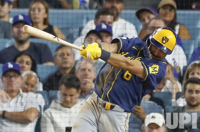 David Hamilton hits a ninth-inning home run against the Dodgers during Game 4 of the 2026 NLCS
