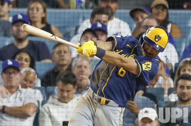 David Hamilton hits a ninth-inning home run against the Dodgers during Game 4 of the 2026 NLCS