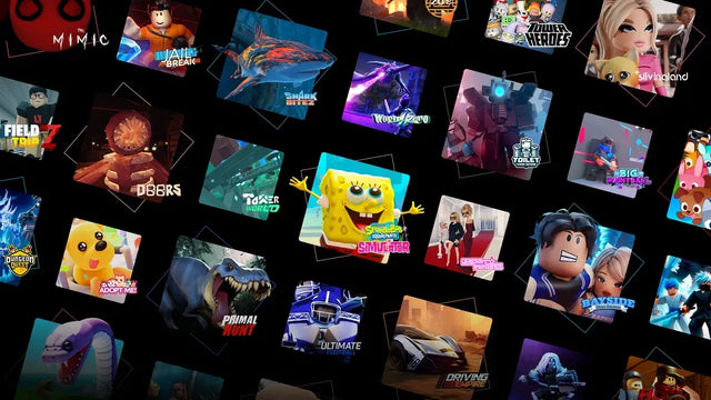 Roblox game collage illustrating horror and game experiences relevant to The Hollow event