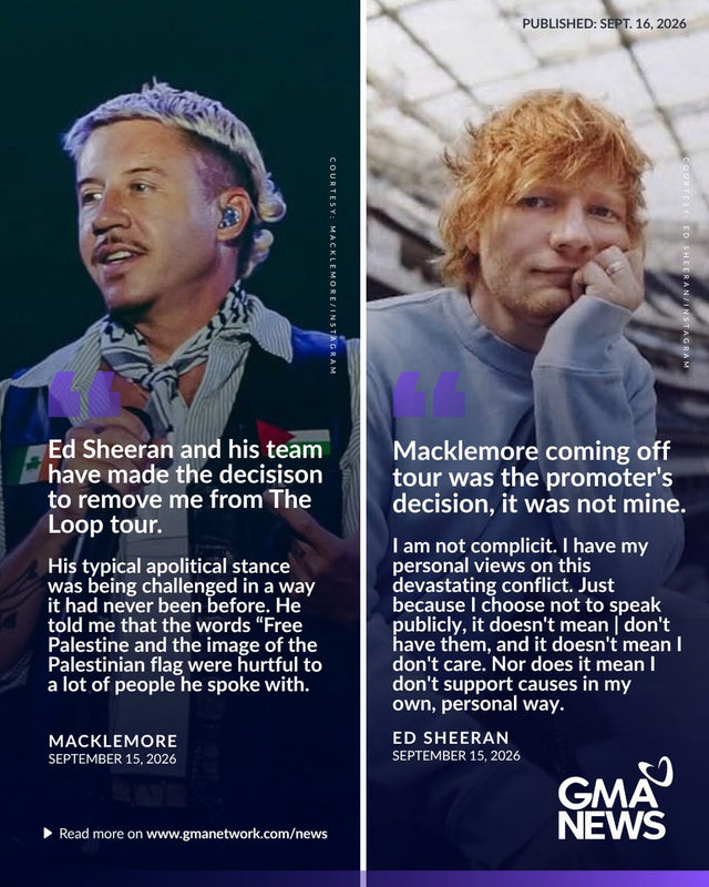 Ed Sheeran Says Macklemore’s Removal From U.S. Tour Was the Promoter’s Decision