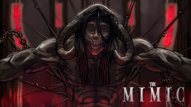 The Mimic Roblox horror game cover art, one of the experiences represented in The Hollow's monster lineup