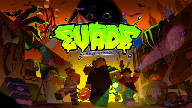 Evade Roblox Halloween 2026 event thumbnail for the new emotes guide