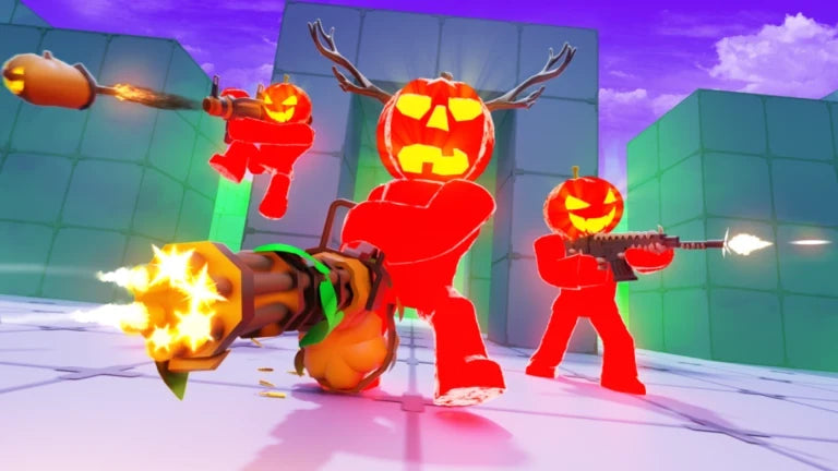 Halloween-themed RIVALS gameplay thumbnail for Roblox Halloween free reward routes