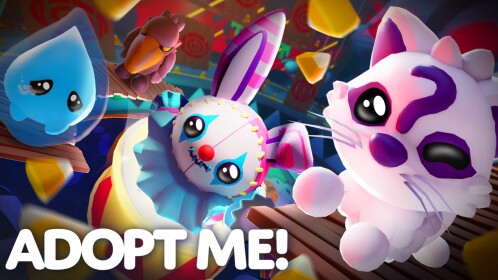 Adopt Me Halloween Carnival pets, including Stitches, from the official Roblox experience thumbnail