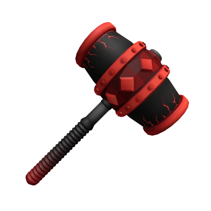 The Beasthammer Roblox avatar accessory red-and-black hammer thumbnail
