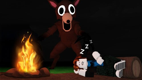 Official 99 Nights in the Forest Roblox experience artwork, one of the games featured in The Hollow event