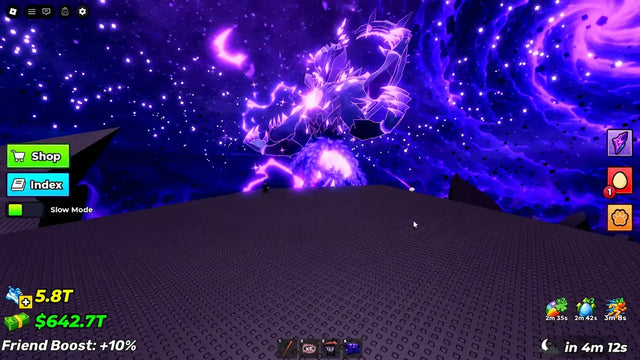 Steal An Egg Roblox gameplay showing a dramatic event arena