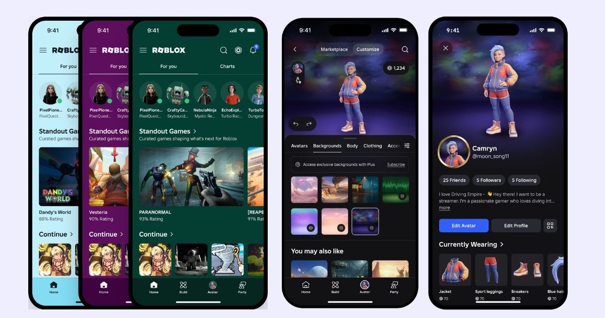 Roblox Plus app and avatar customization preview