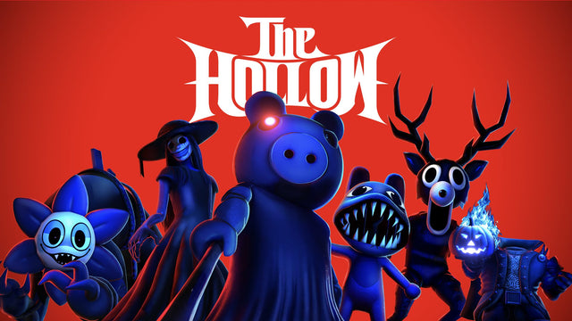 Official Roblox The Hollow Halloween event poster with horror-game characters