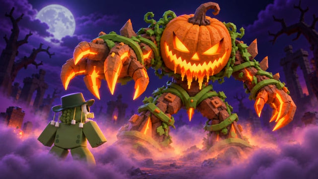 Steal An Egg Halloween Dimension event teaser showing the spooky portal and Halloween setting