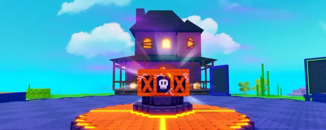 Plants Vs Brainrots earlier Halloween event haunted house reference image