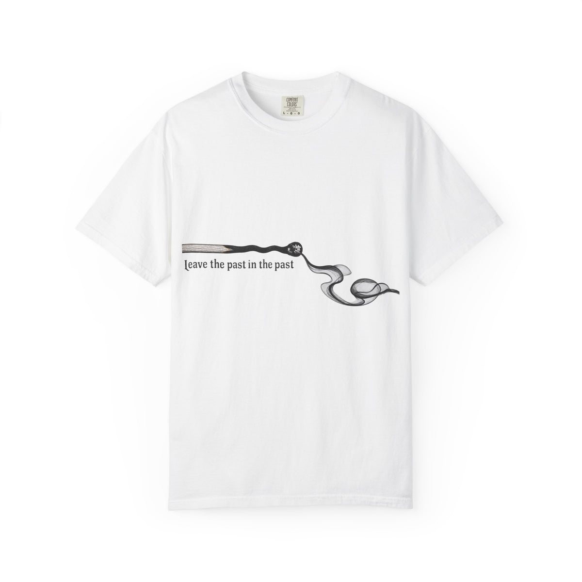 T-Shirt — Minimal Smoking Pipe Graphic “Leave the Past in the Past”