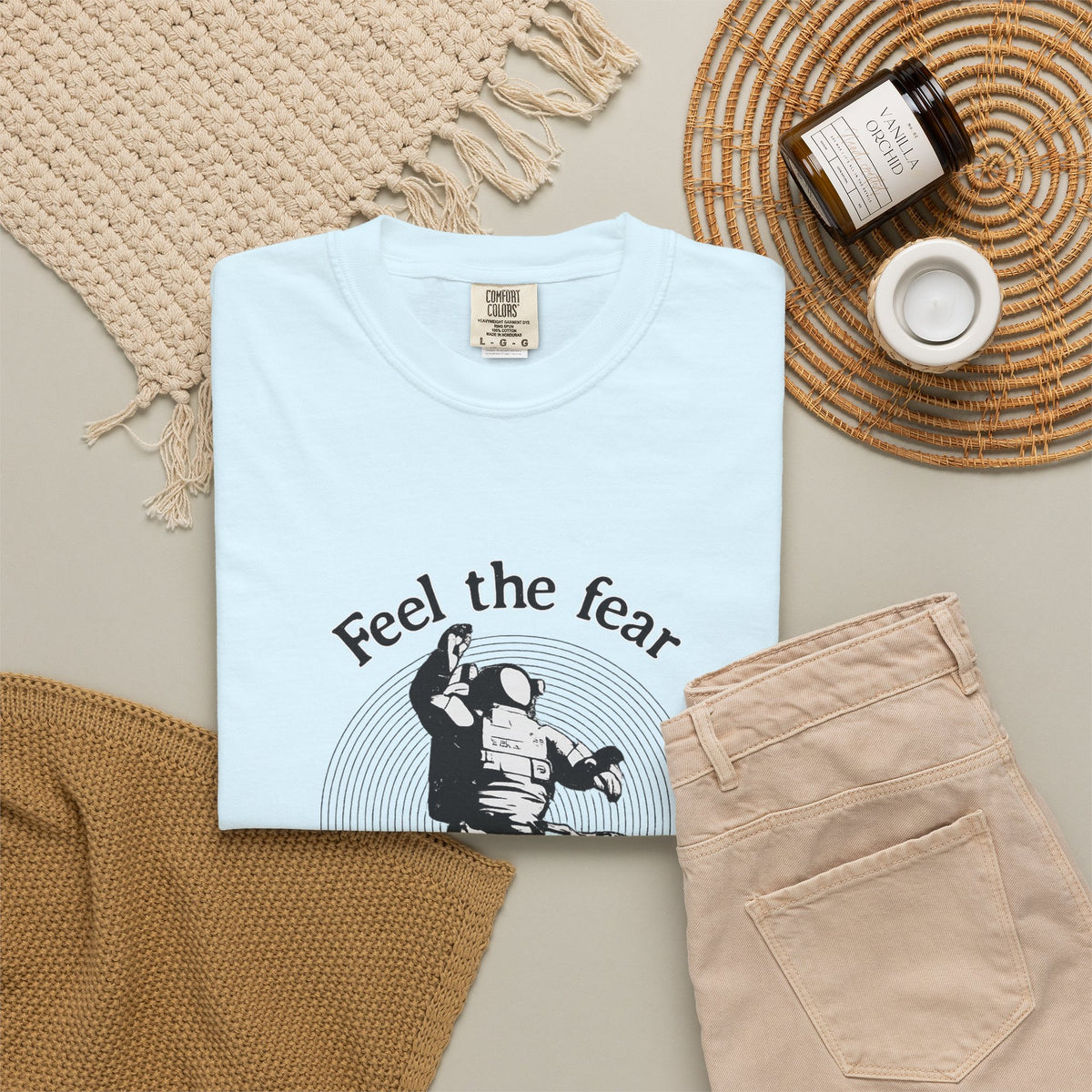Astronaut 'Feel the Fear and Do It Anyway' Graphic T‑Shirt