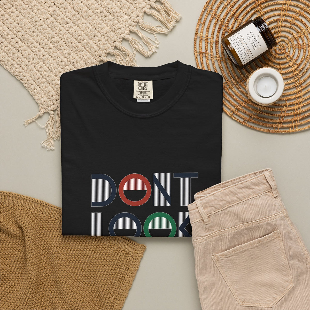 Don't Look Back T-Shirt — Retro Motivational Graphic Tee