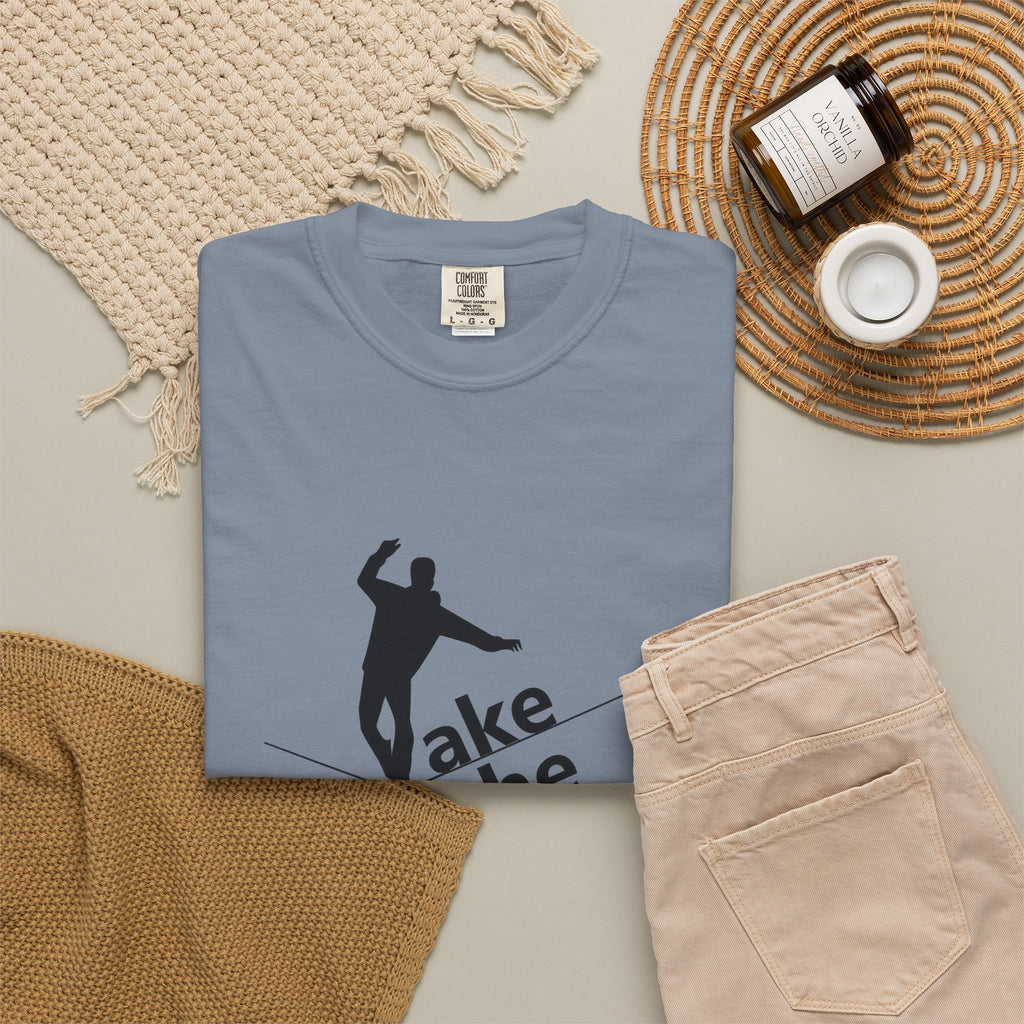 Take the Risk T-Shirt — Tightrope Silhouette Motivational Tee
