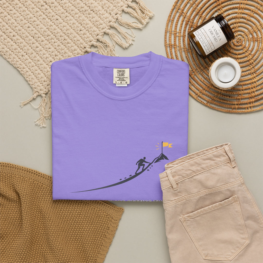 Motivational Climber T-Shirt — "Keep Going, You Are Getting There"