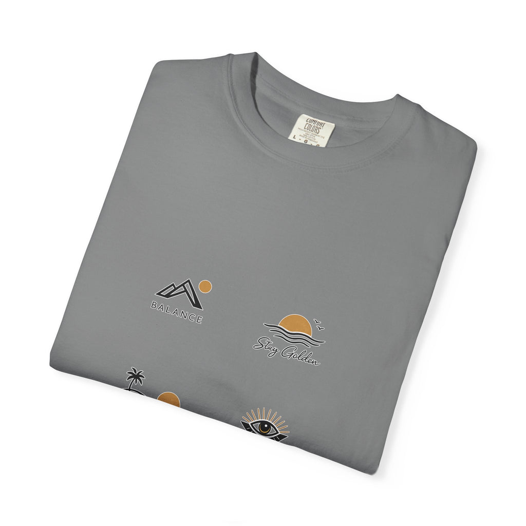 Paradise Club Tee — Minimal Sunset Palm Graphic T-Shirt