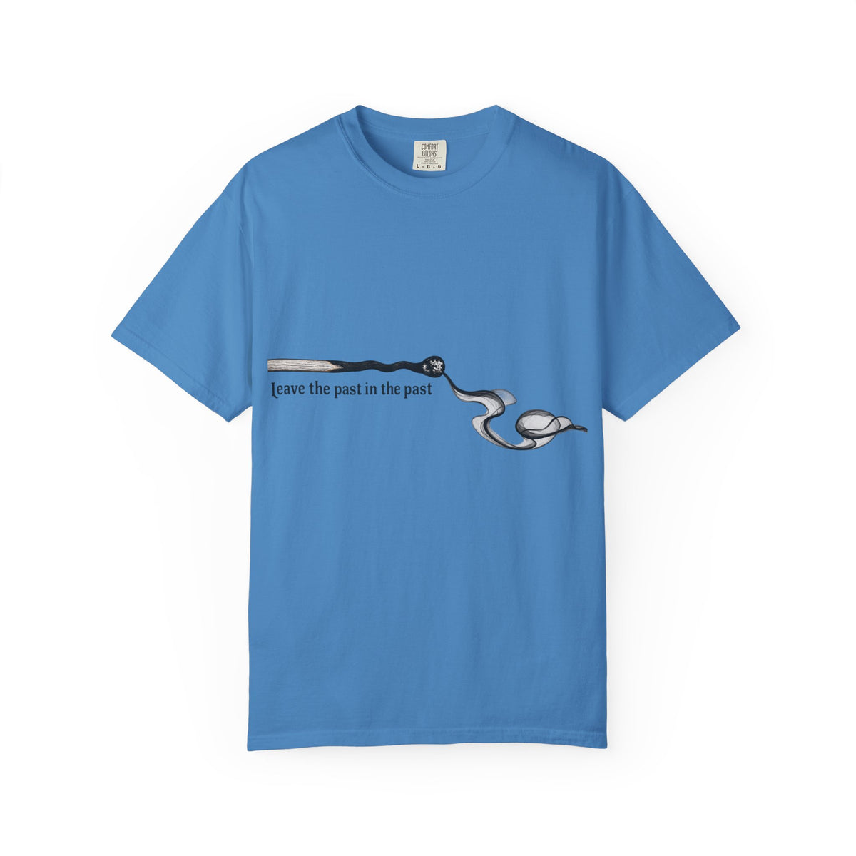 T-Shirt — Minimal Smoking Pipe Graphic “Leave the Past in the Past”