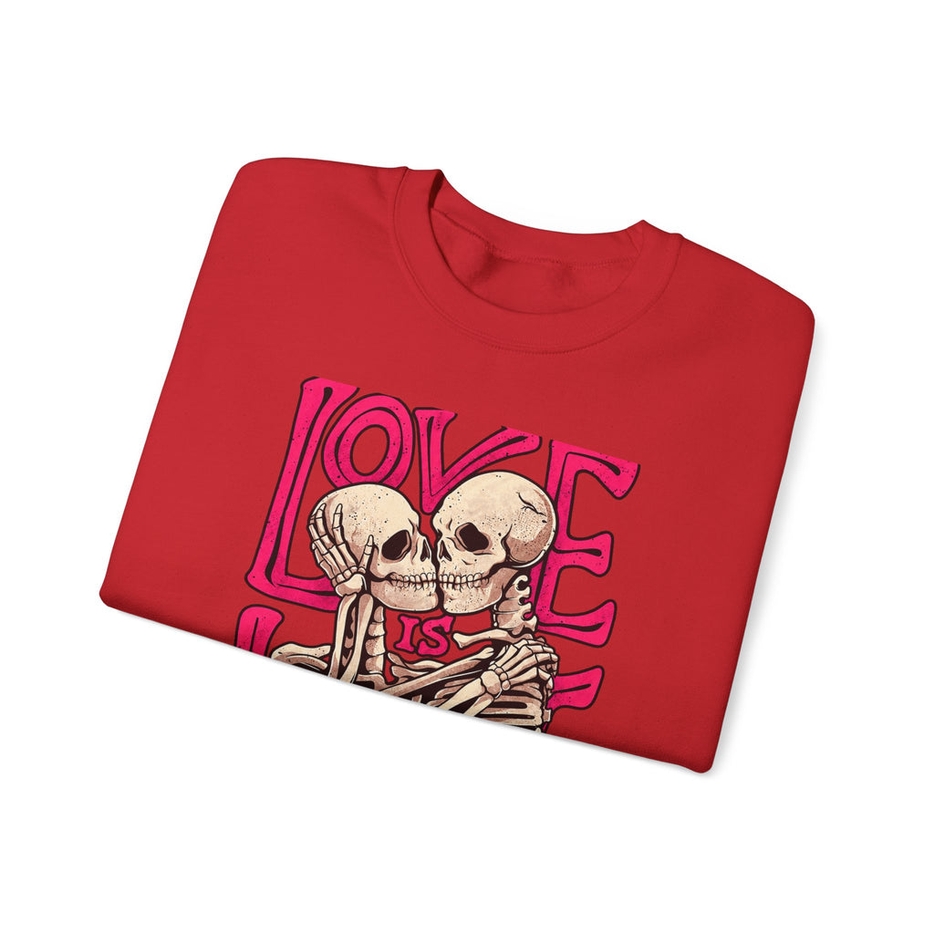 Skeleton Couple 'Love Is Love' Crewneck Sweatshirt