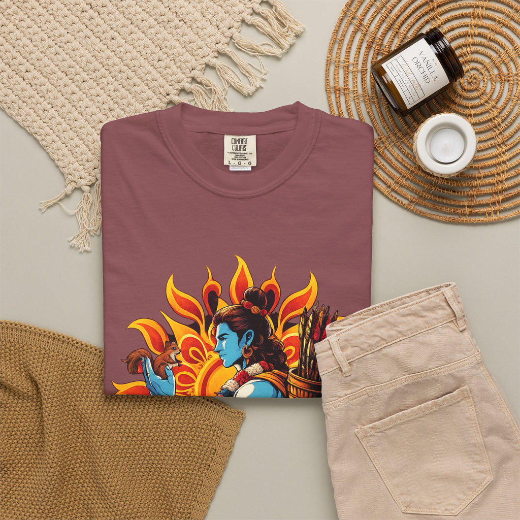 T-Shirt Ram Ji — Mythic Archer Illustration Tee (Sunburst Warrior Graphic)