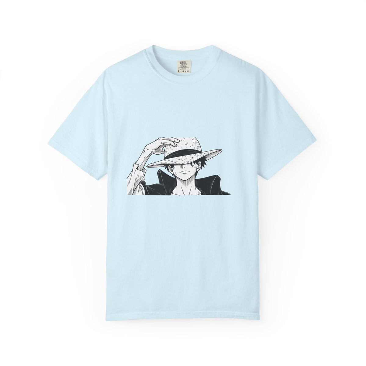 Anime Straw Hat Pirate T-Shirt – Minimal Luffy Illustration Tee
