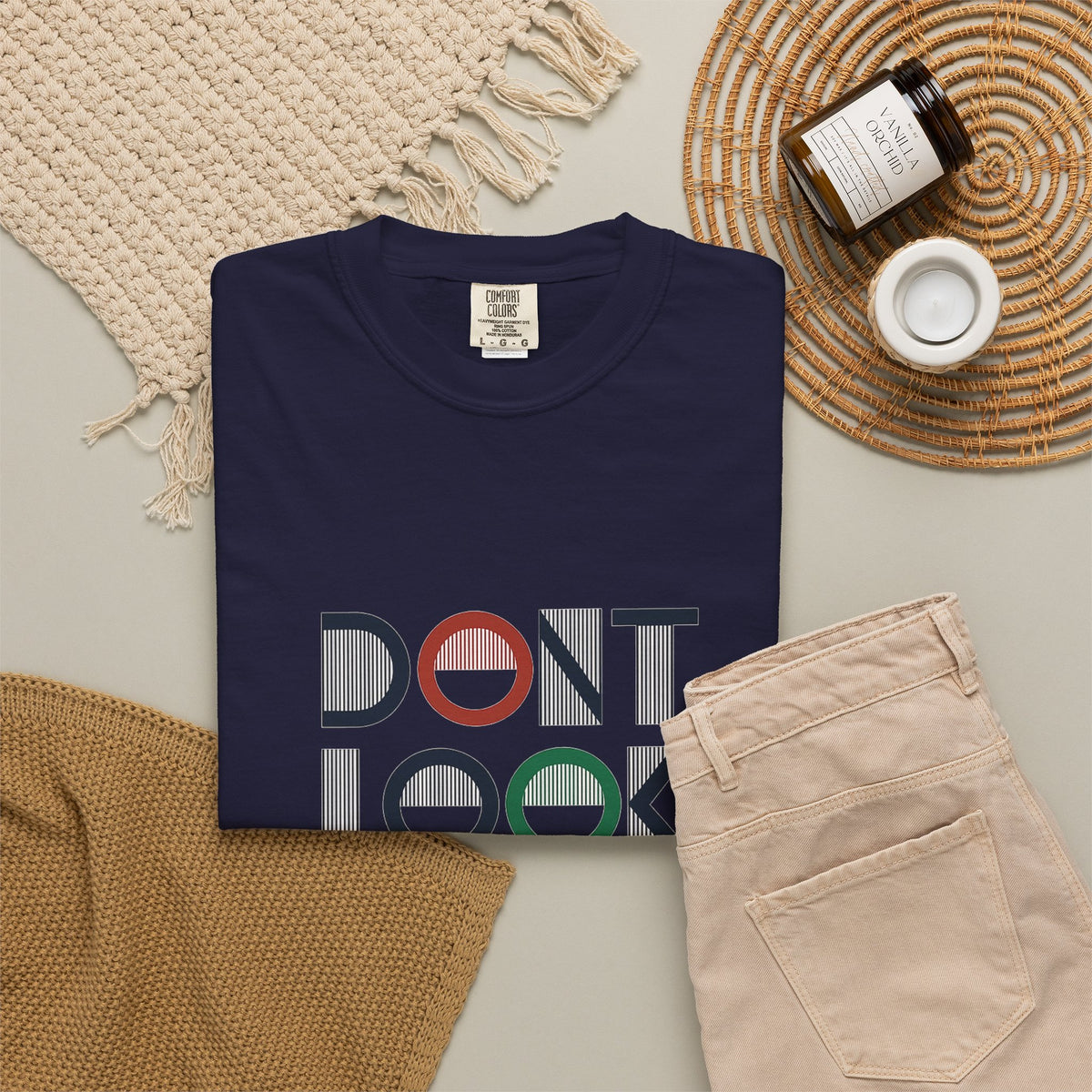 Don't Look Back T-Shirt — Retro Motivational Graphic Tee