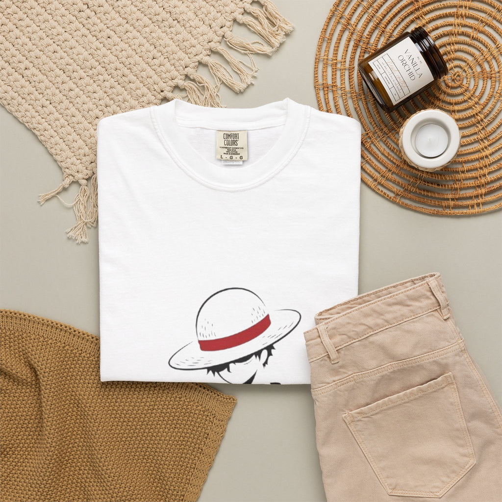 Minimal Straw Hat Silhouette T-Shirt