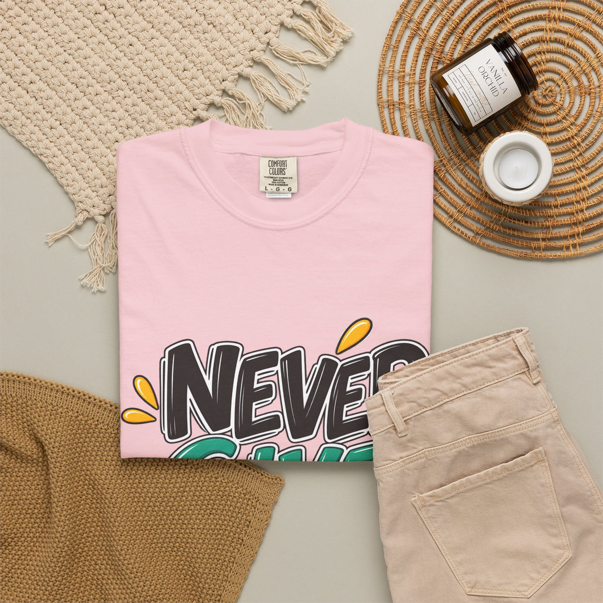Never Give Up T-Shirt — Motivational Graphic Tee