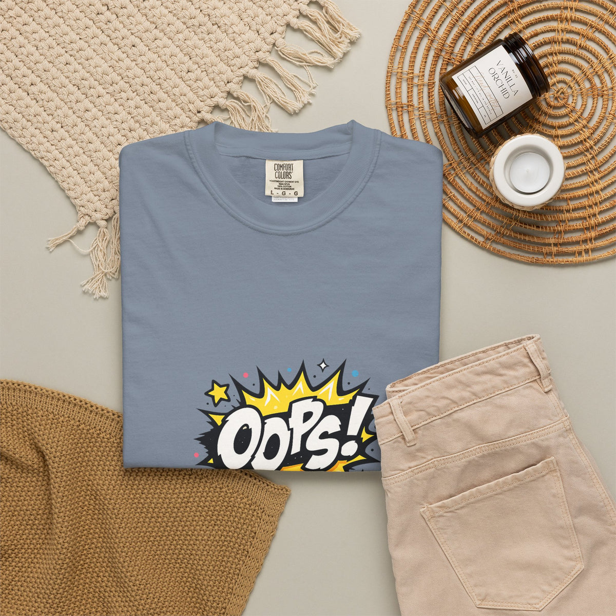 Oops! Comic Graphic T-Shirt — Retro Pop Art Tee