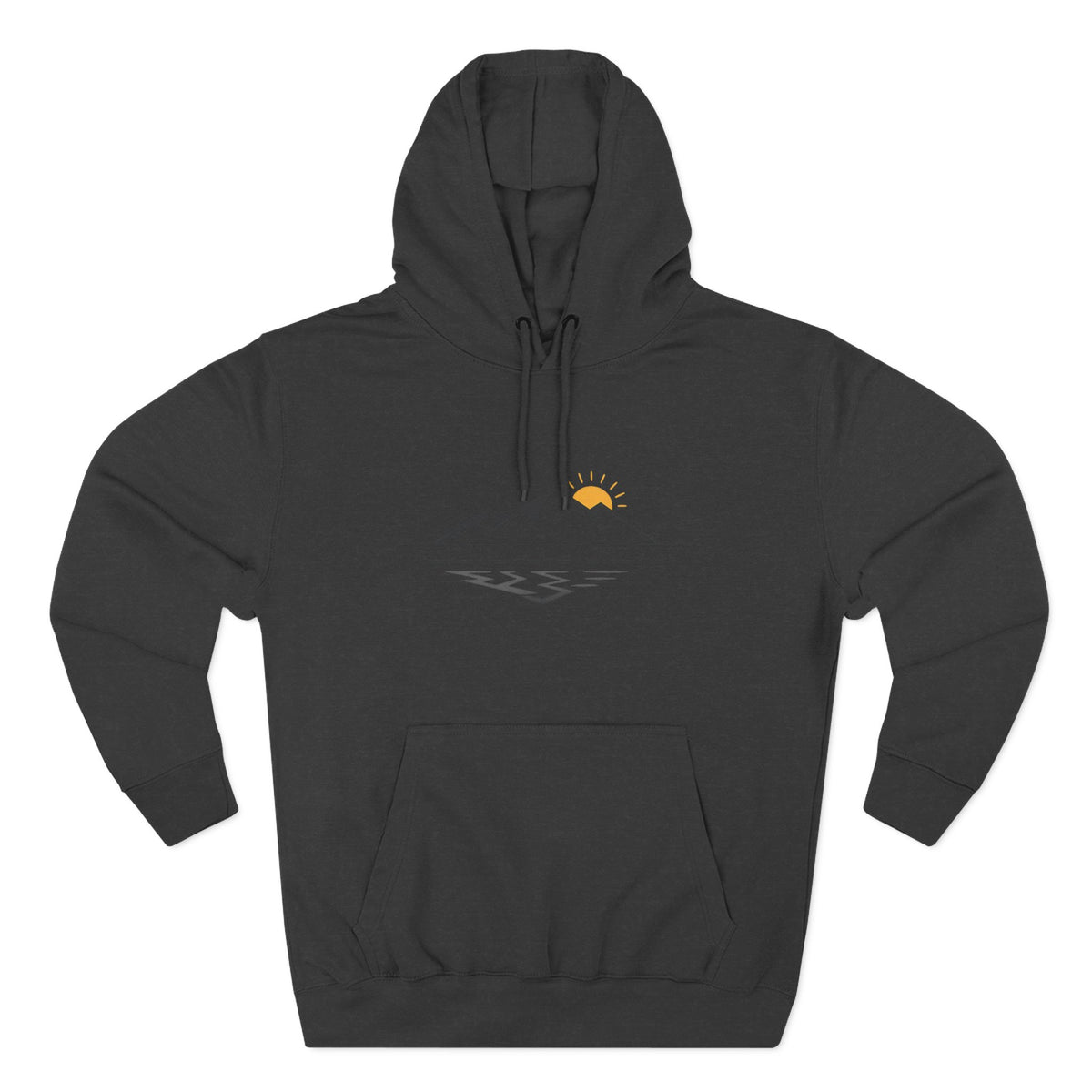 Mountain Sunrise Hoodie — Minimal Outdoor Graphic Pullover