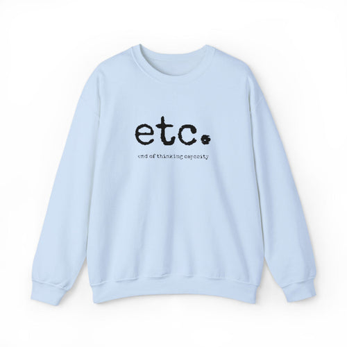 Crewneck Sweatshirt – Minimal 'etc.' Script Logo Casual Pullover