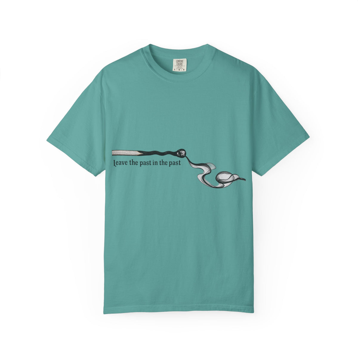 T-Shirt — Minimal Smoking Pipe Graphic “Leave the Past in the Past”