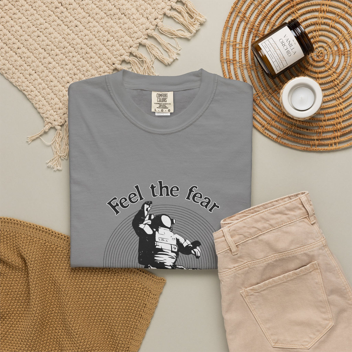 Astronaut 'Feel the Fear and Do It Anyway' Graphic T‑Shirt