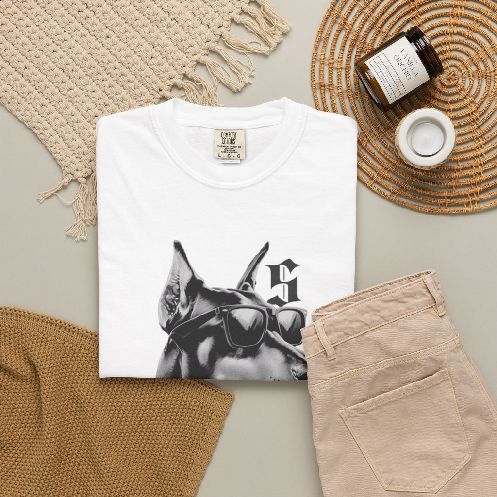 Doberman Sunglasses Graphic T-Shirt — "Snooper" Streetwear Tee