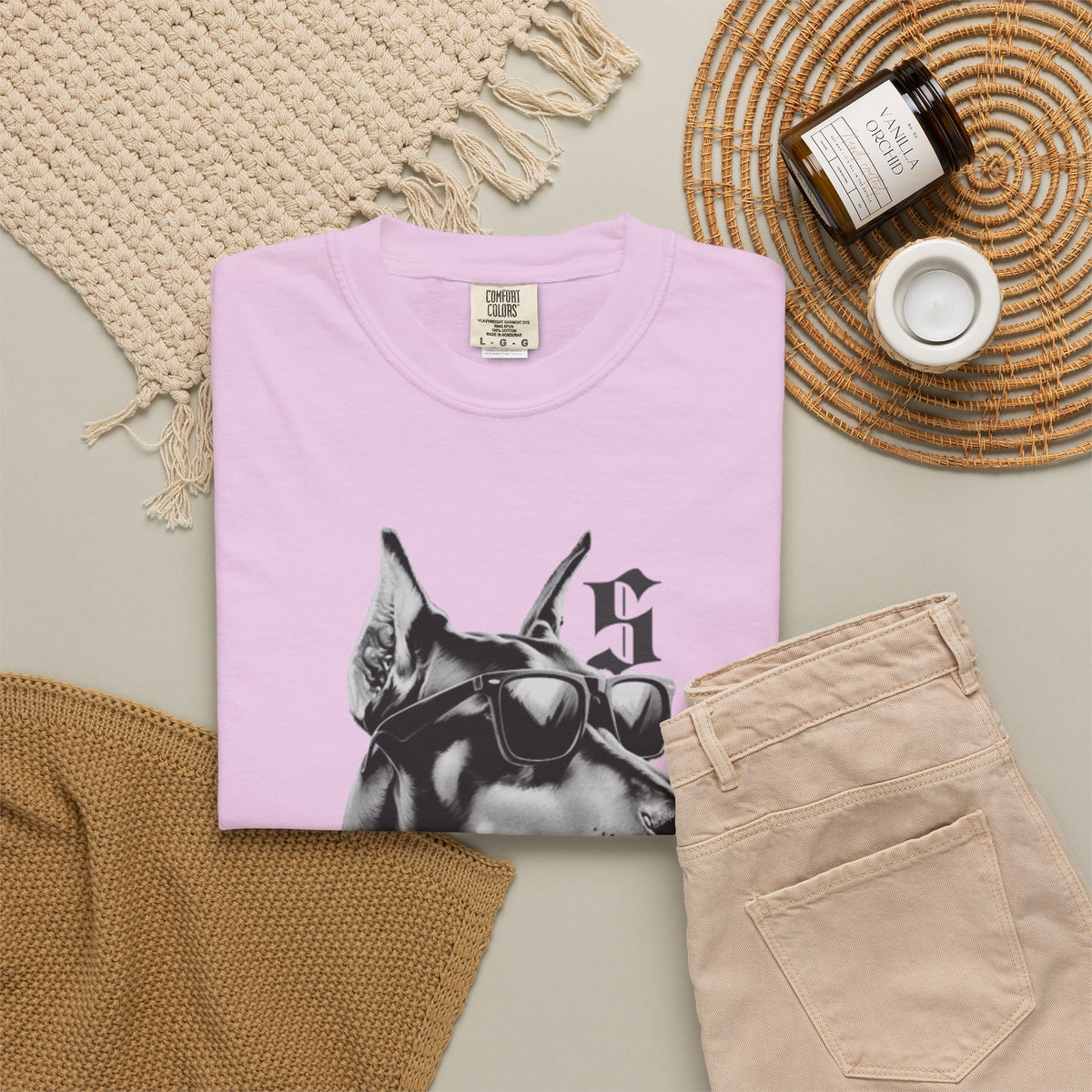 Doberman Sunglasses Graphic T-Shirt — "Snooper" Streetwear Tee