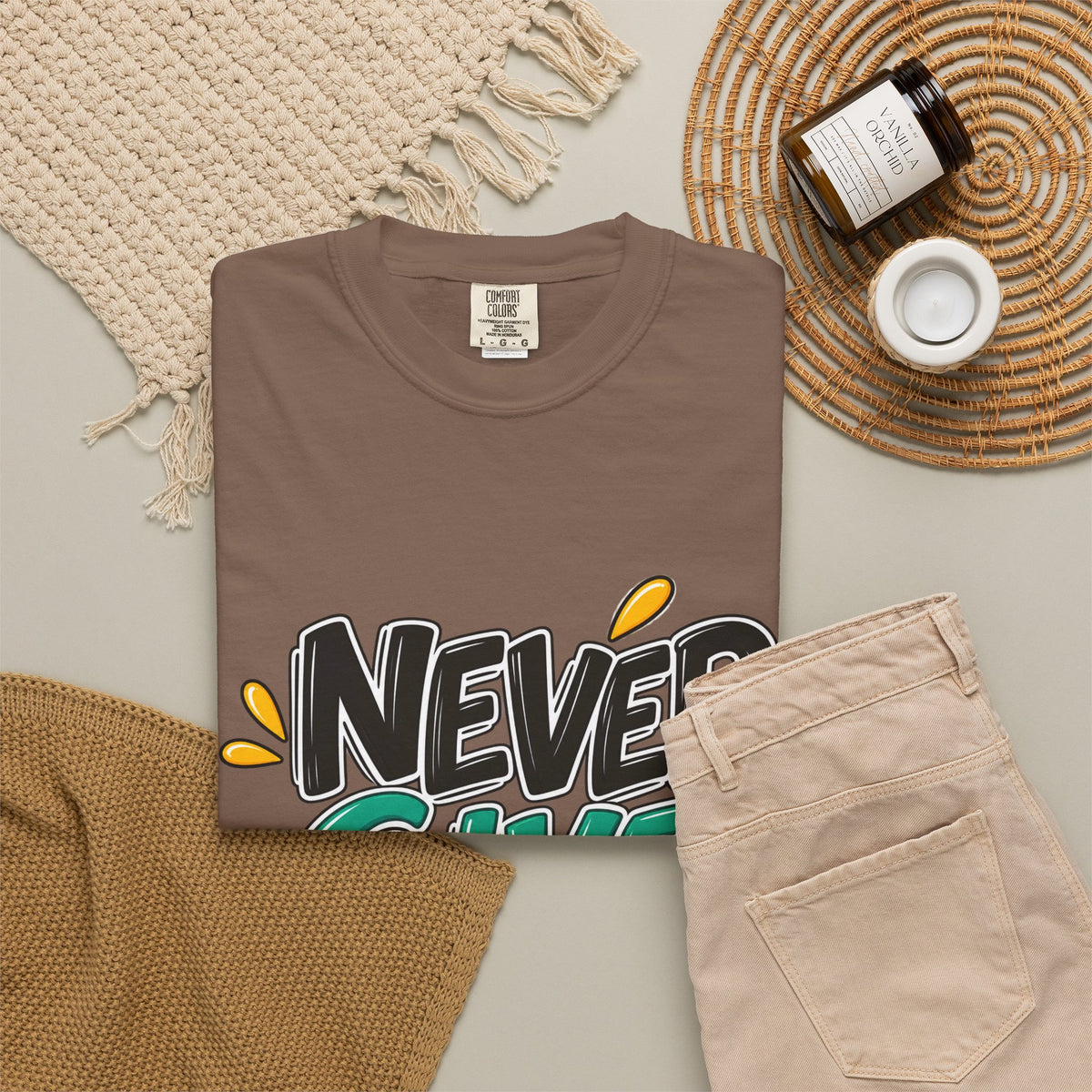 Never Give Up T-Shirt — Motivational Graphic Tee