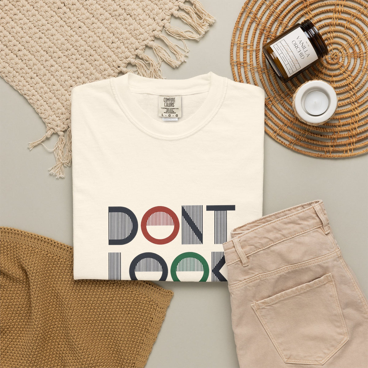 Don't Look Back T-Shirt — Retro Motivational Graphic Tee