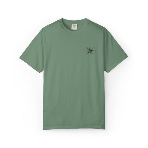 Compass Rose Pocket T-Shirt — Minimal Nautical Graphic Tee