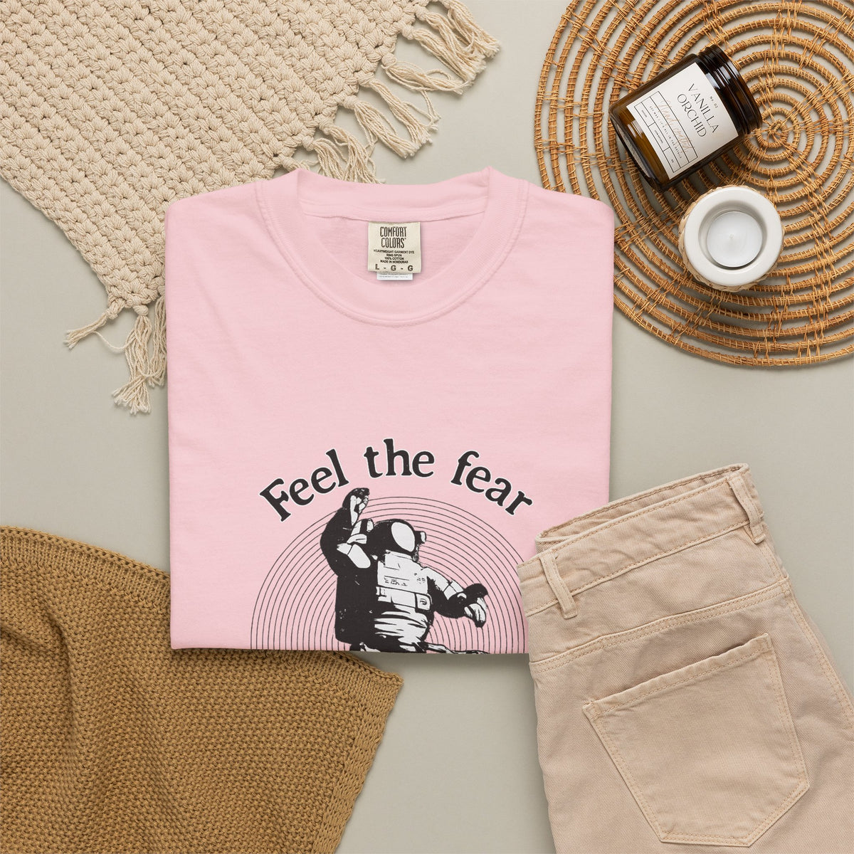 Astronaut 'Feel the Fear and Do It Anyway' Graphic T‑Shirt