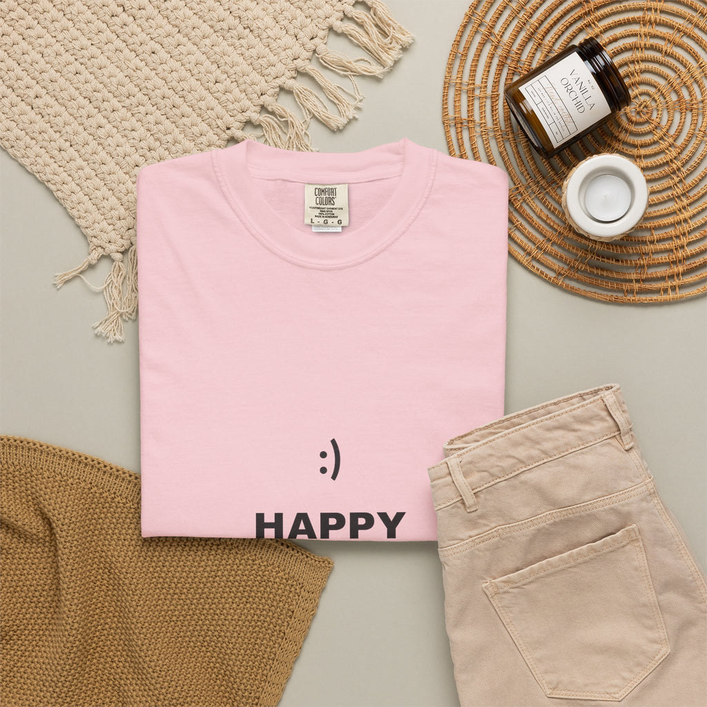 Happy Days T-Shirt — Minimal Smiley Graphic Tee